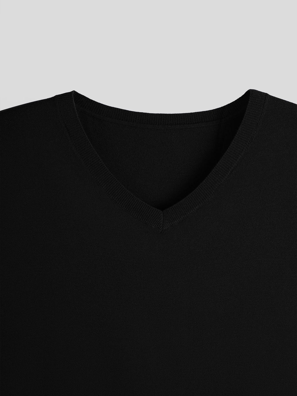 GentleKnit Short Sleeve V-neck Knitted T-Shirt