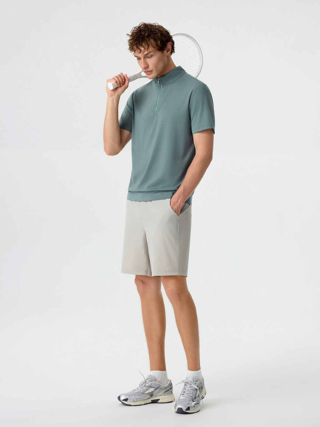 Modal Air Half-Zip Short Sleeve Tee
