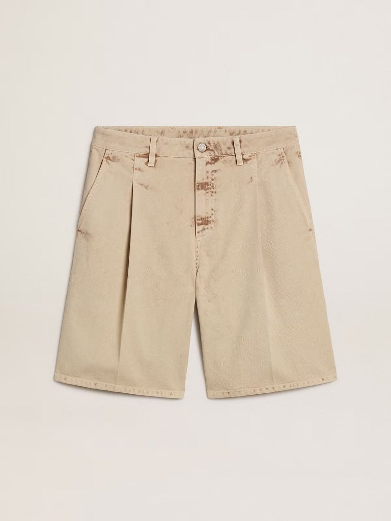 Generic Khaki Pleated Shorts